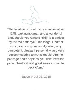 Heather is great! She really knows what she is doing and is extremely attentive to your specific needs. I highly recommend her. Nice venue and comfortable atmosphere. -Heather L Aug 27, 2019 - 2