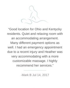 Heather is great! She really knows what she is doing and is extremely attentive to your specific needs. I highly recommend her. Nice venue and comfortable atmosphere. -Heather L Aug 27, 2019 - 4